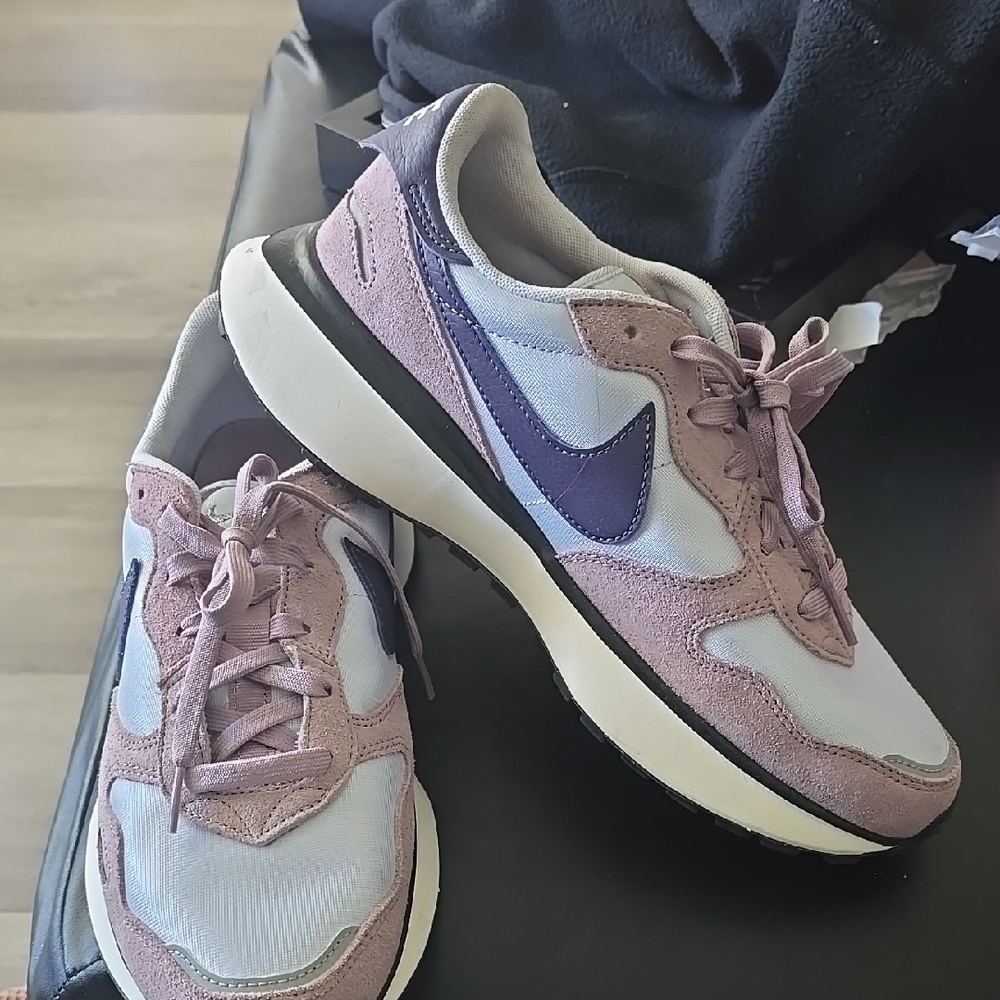 Nike Women's Purple and Gray Sneakers